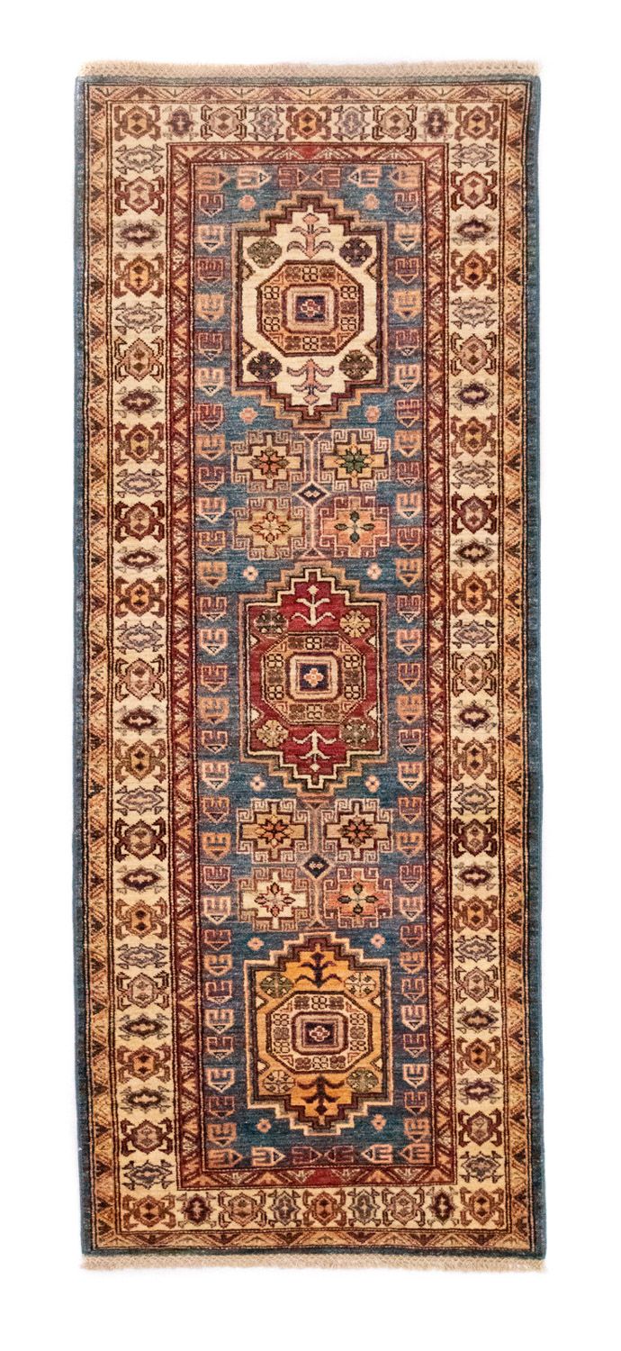 Runner Ziegler Rug - Kazak - 212 x 79 cm - blue