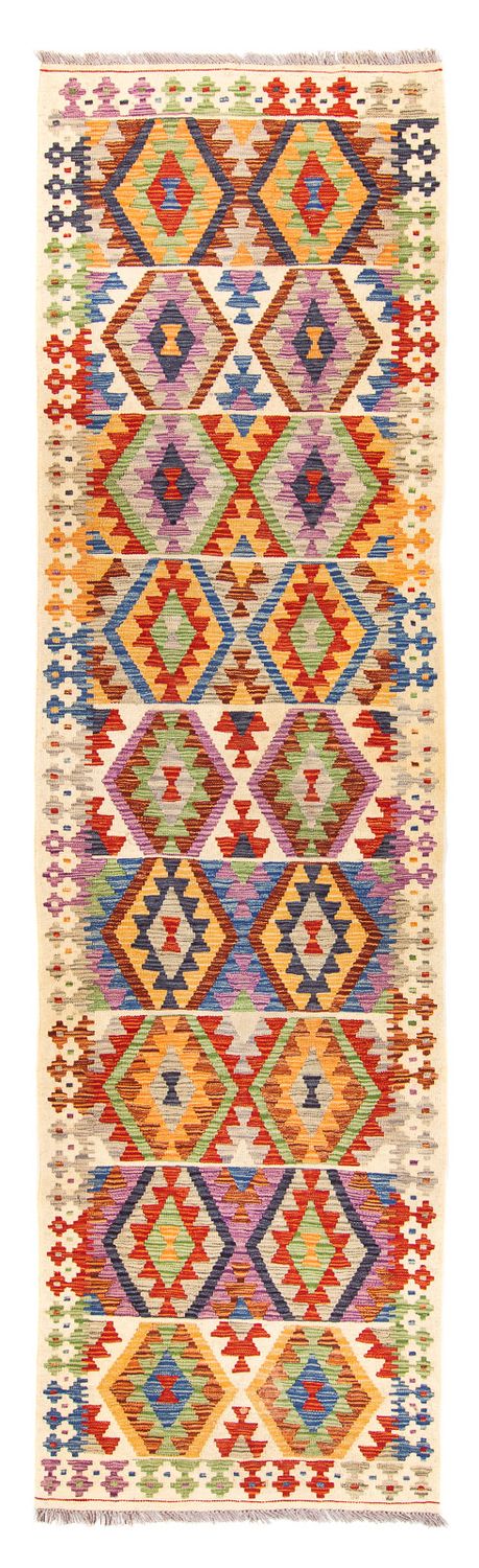 Runner Kelim Rug - Splash - 305 x 81 cm - beige