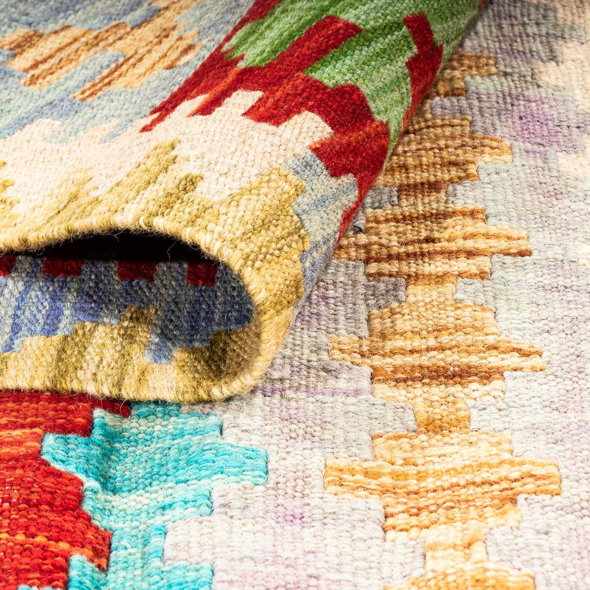 Kelim Rug - Splash - 200 x 153 cm - multicolored