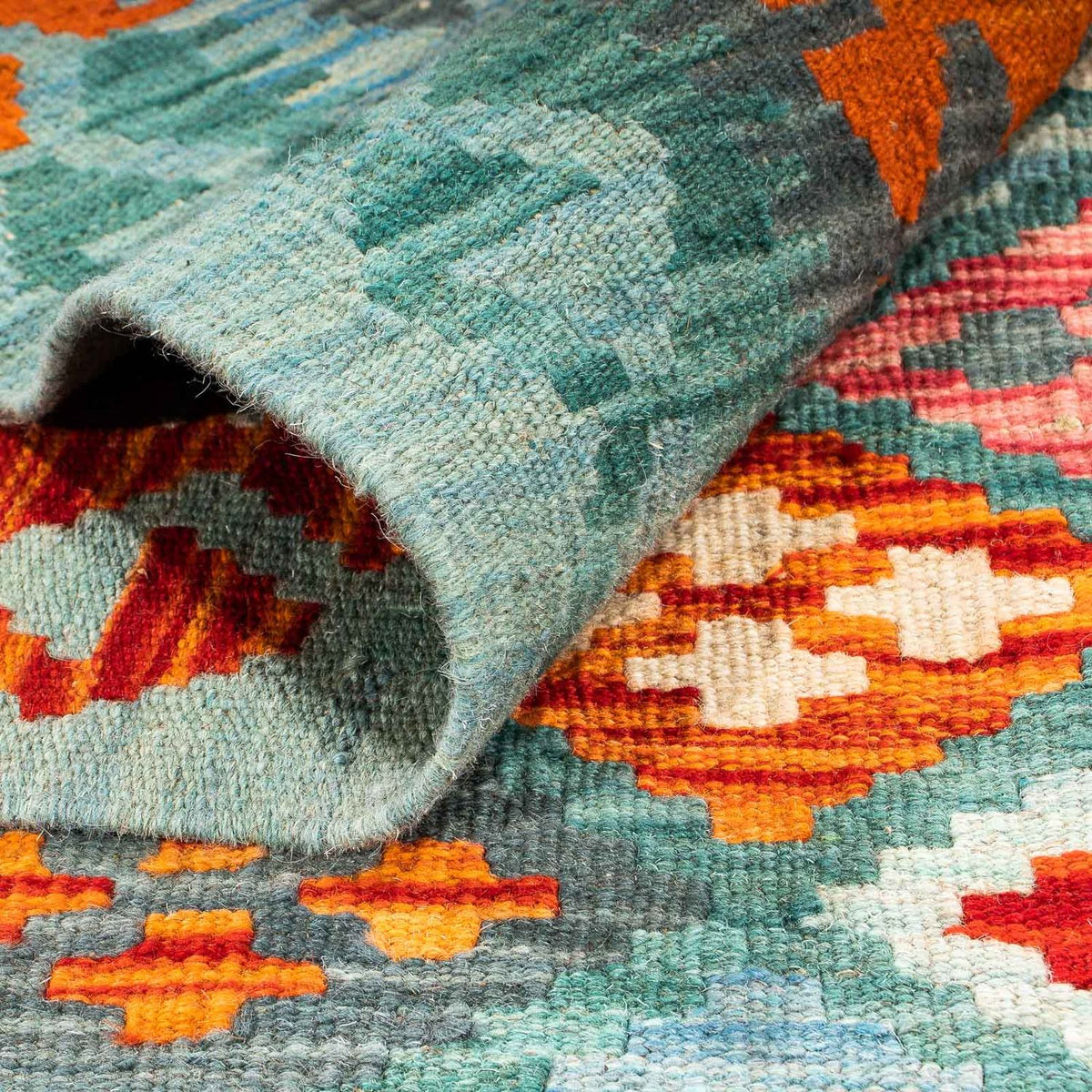 Kelim Rug - Splash - 305 x 202 cm - multicolored