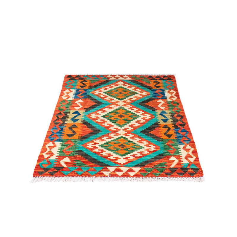 Kelim Rug - Splash - 128 x 86 cm - rust