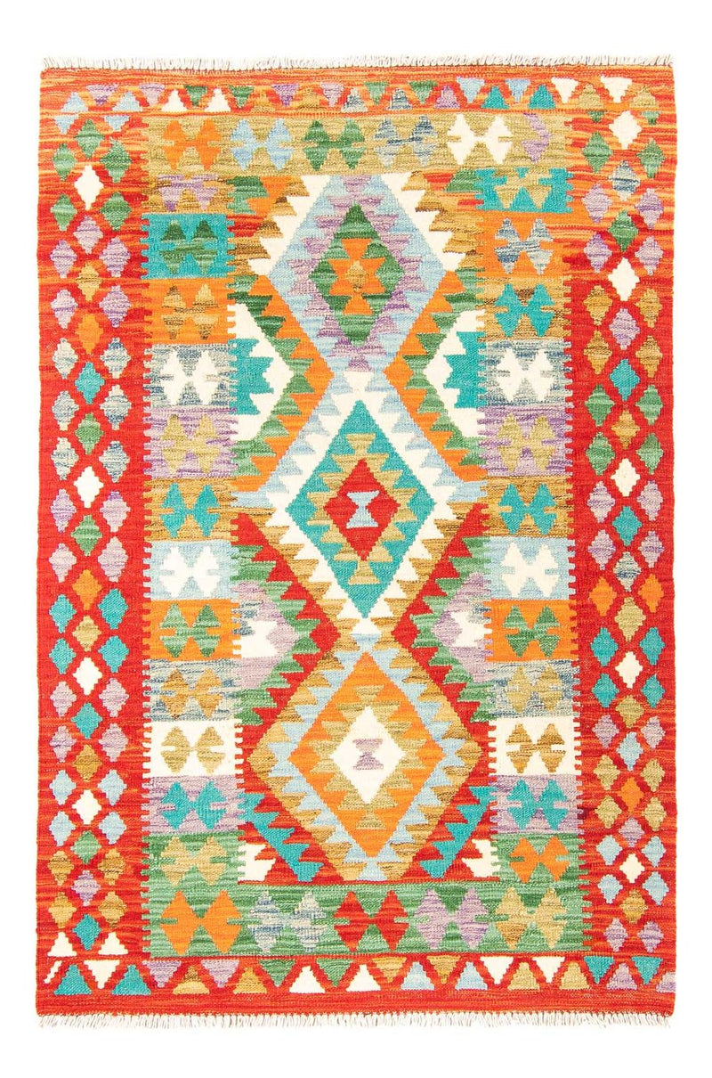 Kelim Rug - Splash - 154 x 102 cm - rust