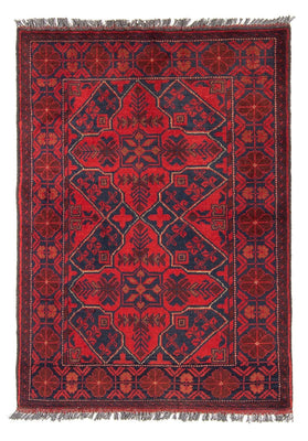 Afghan Rug - Kunduz - 125 x 78 cm - dark red