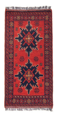 Afghan Rug - Kunduz - 98 x 49 cm - dark red