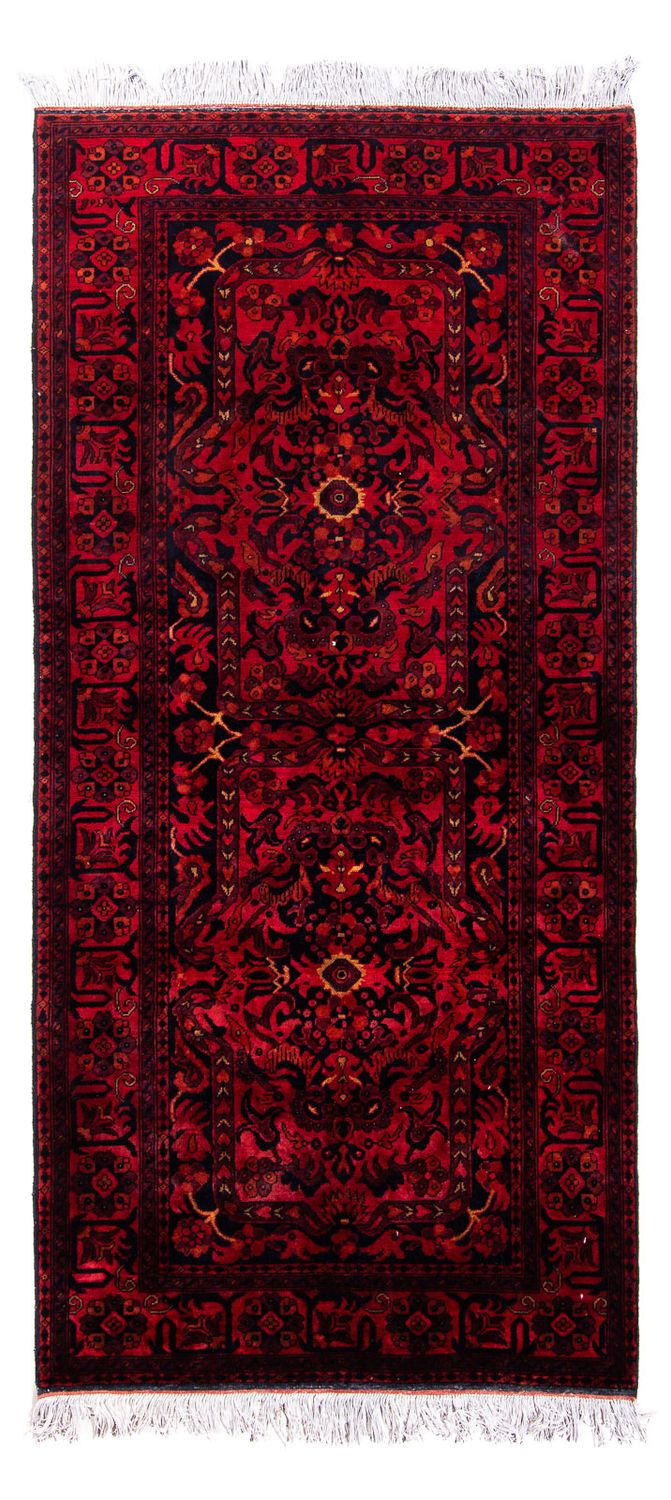 Afghan Rug - Kunduz - 203 x 102 cm - dark red