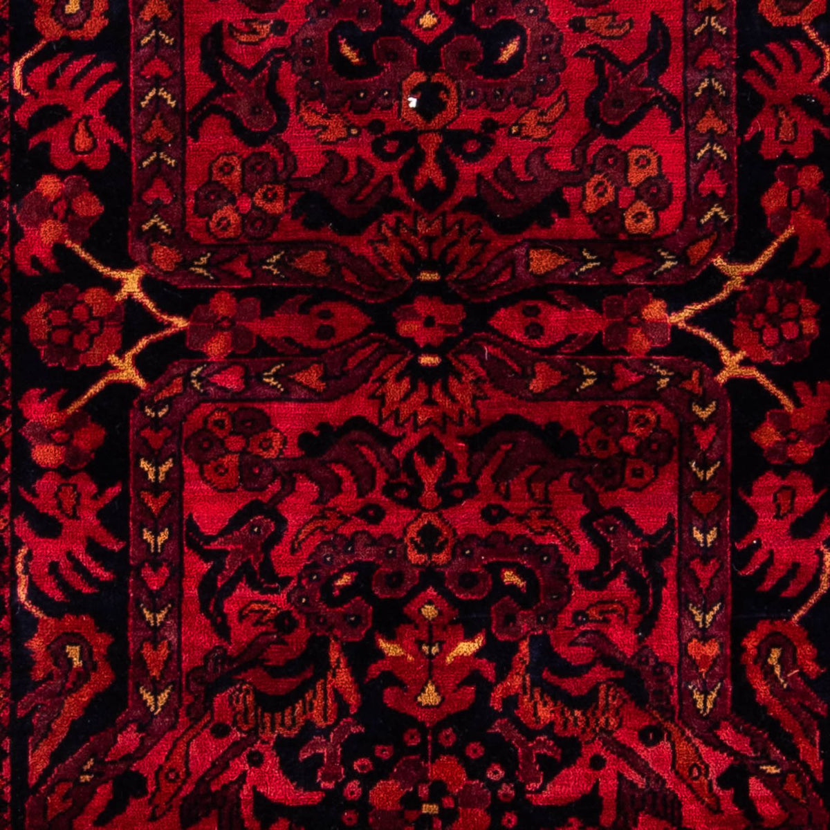Afghan Rug - Kunduz - 203 x 102 cm - dark red