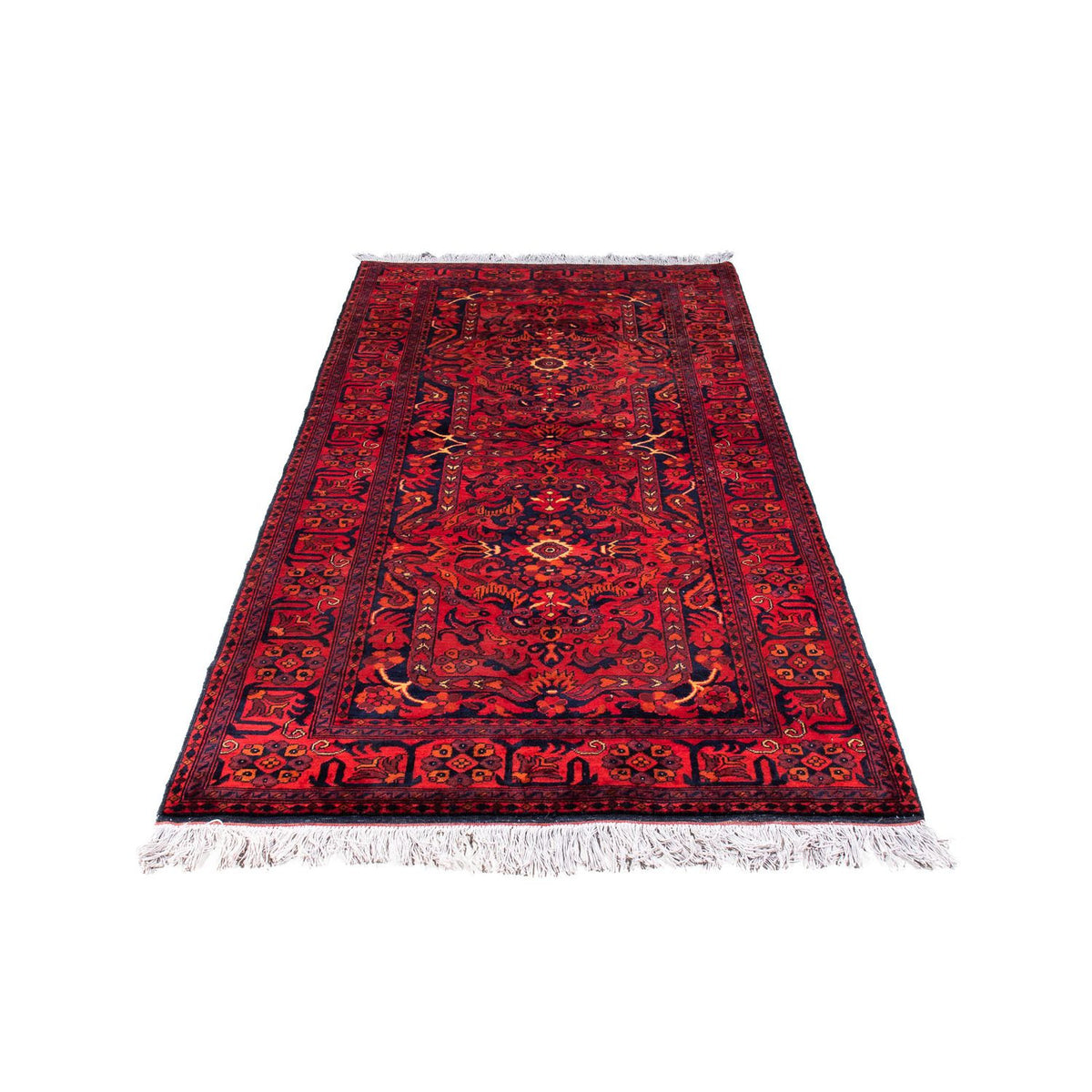 Afghan Rug - Kunduz - 203 x 102 cm - dark red