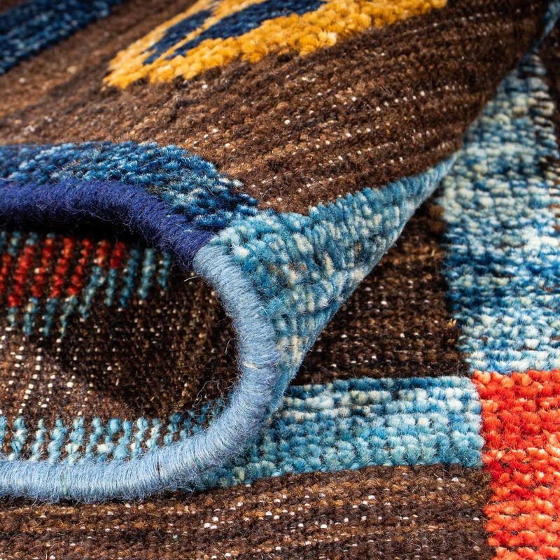 Kelim Rug - Splash - 191 x 128 cm - brown