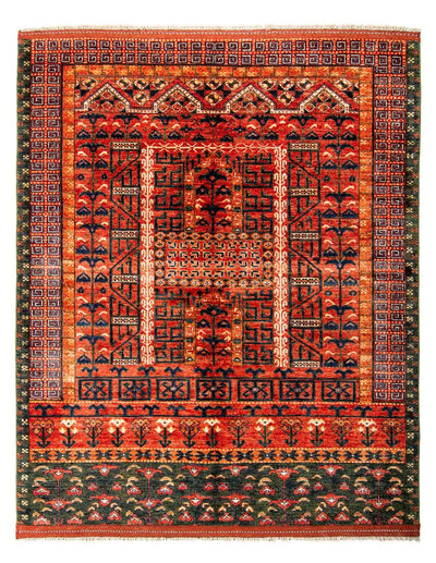 Afghan Rug 158x196cm - Oriental Rug - red