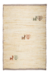 Gabbeh Rug - Loribaft Perser - 60 x 40 cm - beige