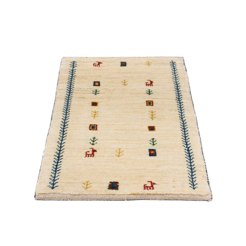 Gabbeh Rug - Loribaft Perser - 87 x 51 cm - beige