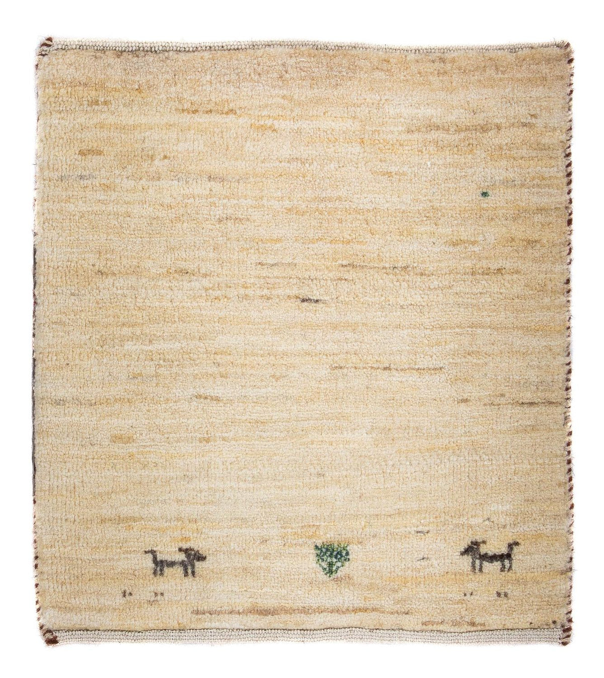 Gabbeh Rug - Loribaft Perser square  - 45 x 40 cm - beige