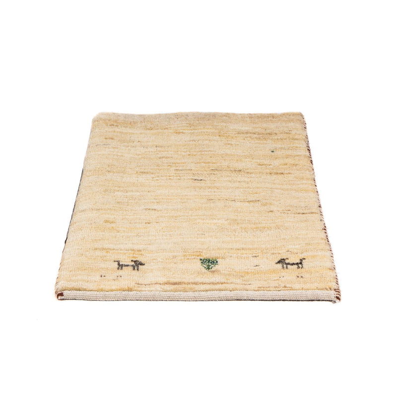 Gabbeh Rug - Loribaft Perser square  - 45 x 40 cm - beige