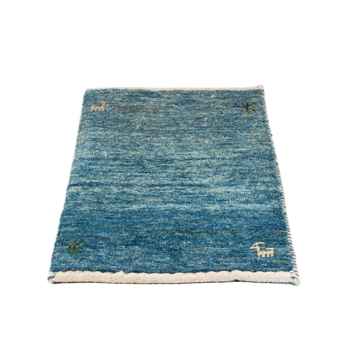 Gabbeh Rug - Loribaft Perser - 60 x 40 cm - light blue