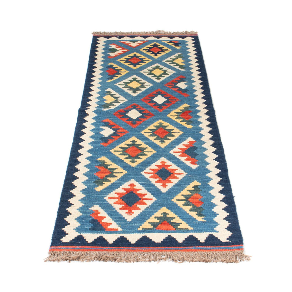 Runner Kelim Rug - Oriental - 204 x 62 cm - blue