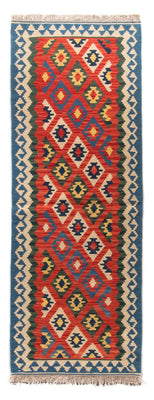 Runner Kelim Rug - Oriental - 206 x 60 cm - dark red