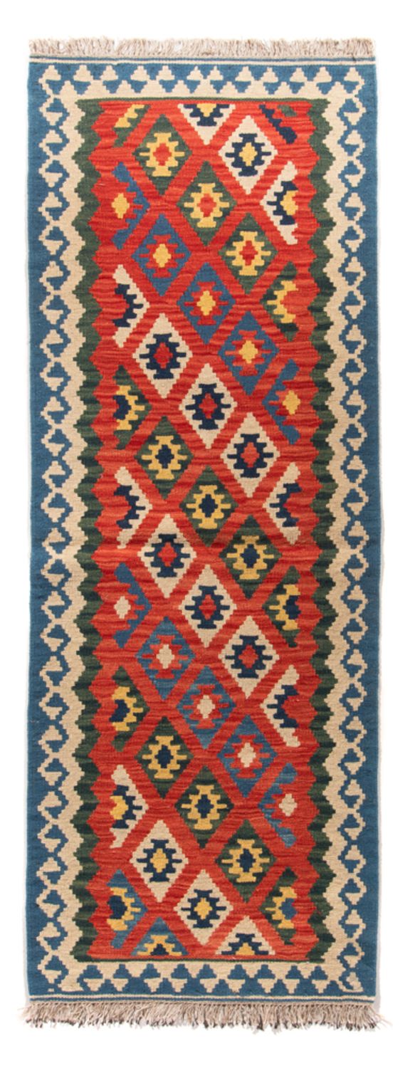 Runner Kelim Rug - Oriental - 206 x 60 cm - dark red