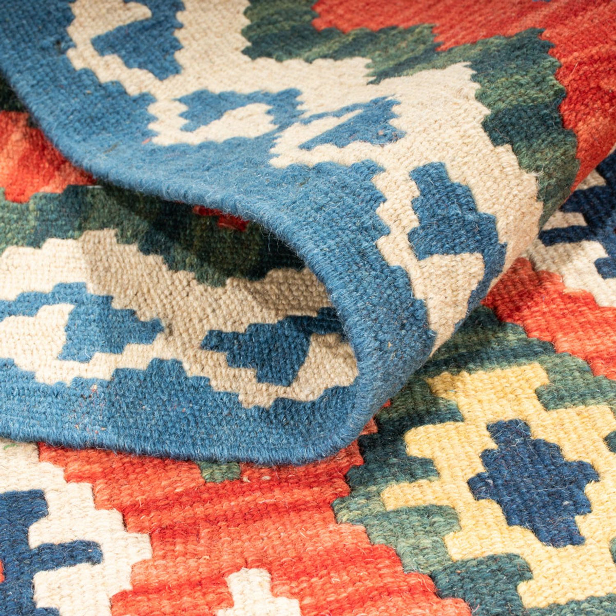 Runner Kelim Rug - Oriental - 206 x 60 cm - dark red