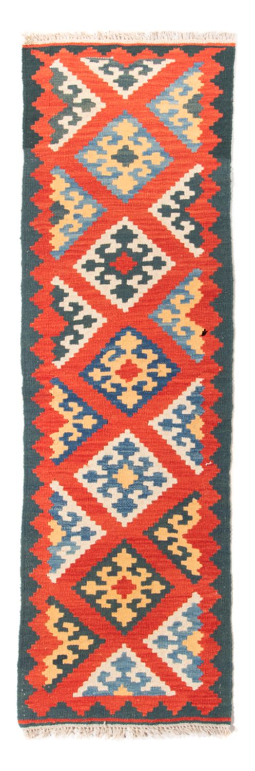 Runner Kelim Rug - Oriental - 207 x 62 cm - dark red