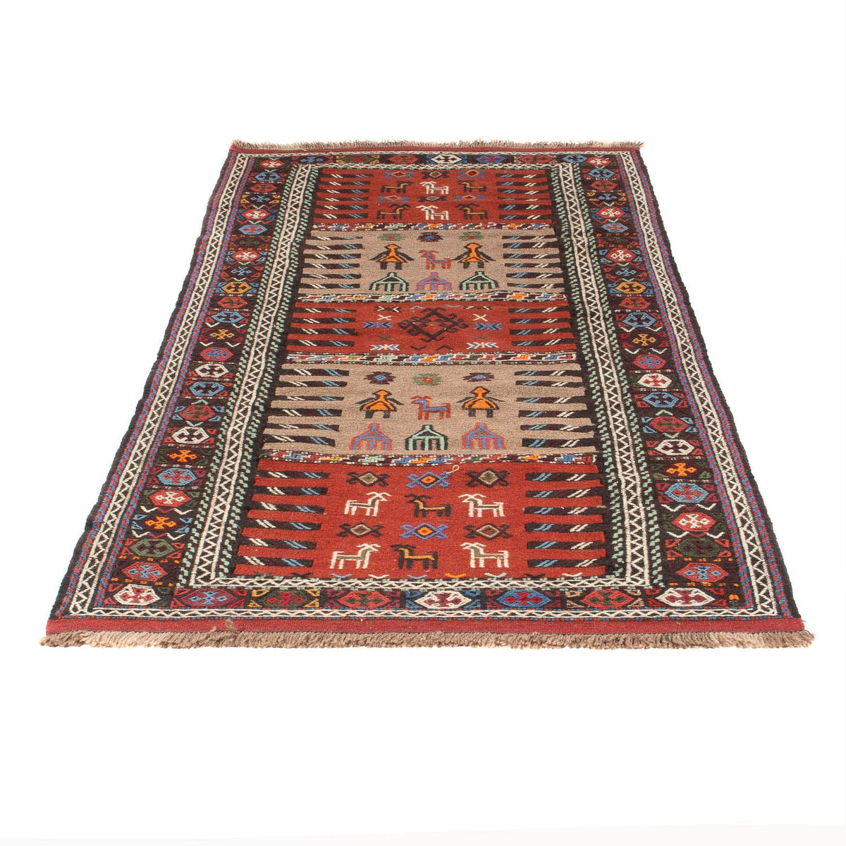 Runner Kelim Rug - Oriental - 200 x 100 cm - multicolored