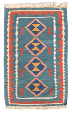 Kelim Rug - Oriental - 96 x 63 cm - multicolored