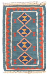 Kelim Rug - Oriental - 96 x 63 cm - multicolored
