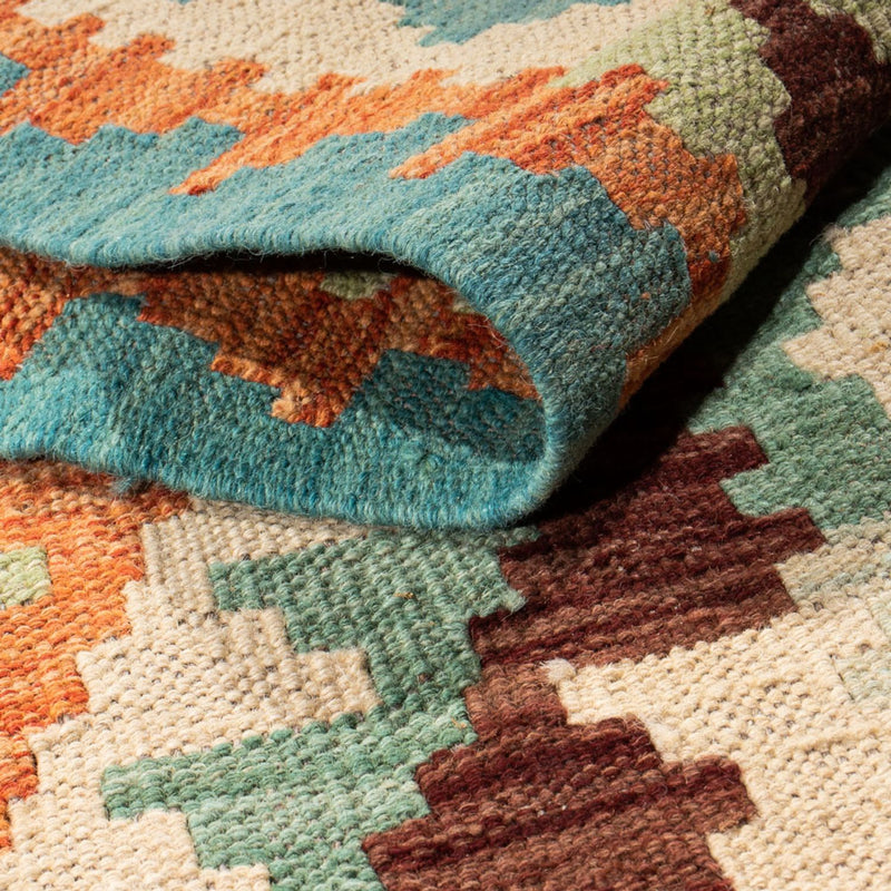 Runner Kelim Rug - Splash - 304 x 75 cm - multicolored