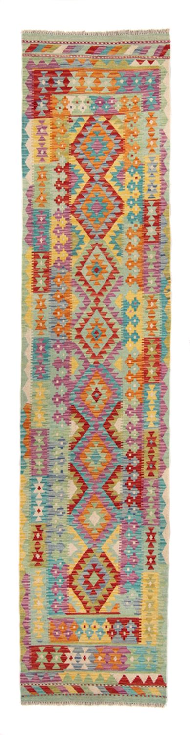 Runner Kelim Rug - Splash - 309 x 84 cm - multicolored