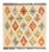Kelim Rug - Splash square  - 52 x 50 cm - multicolored