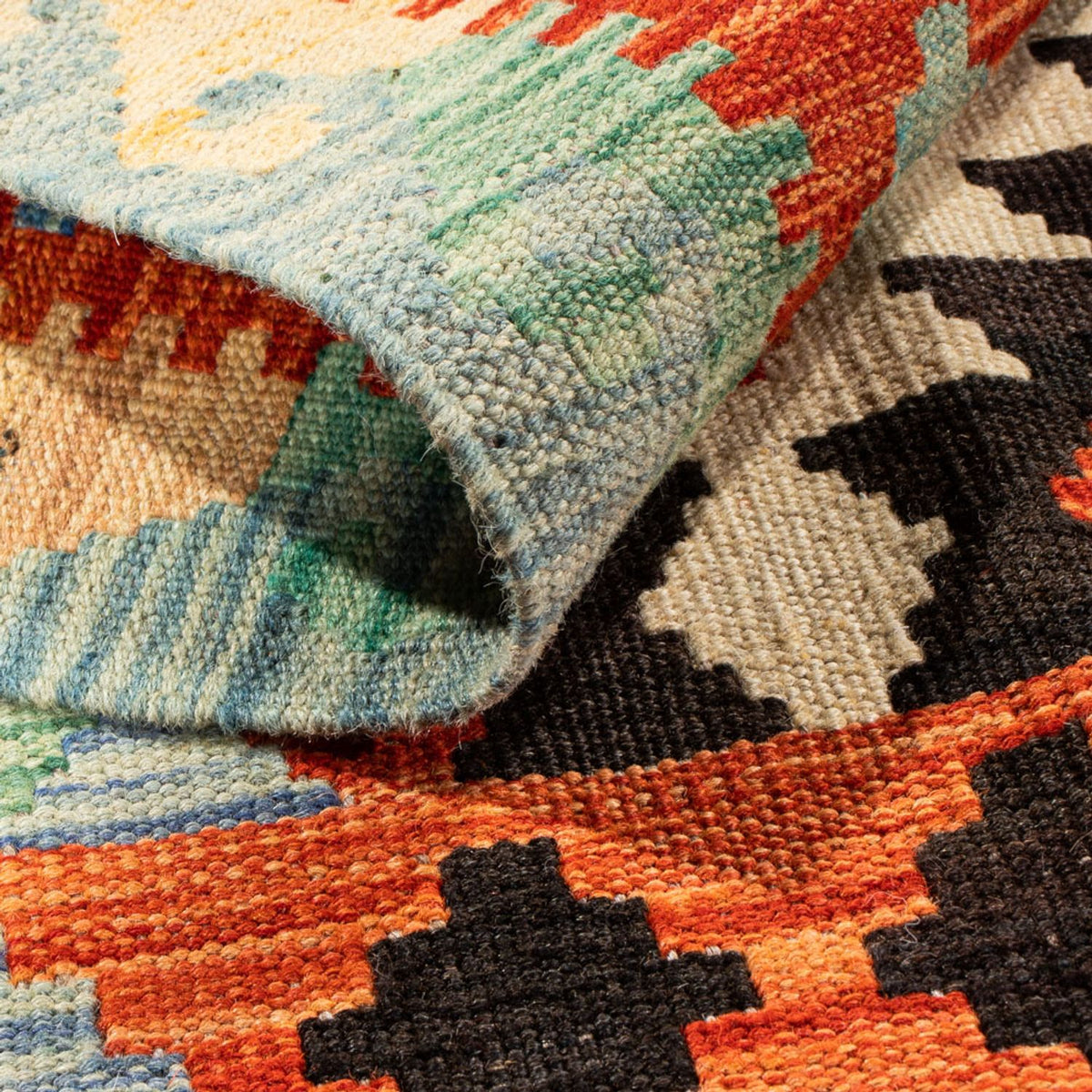 Kelim Rug - Splash - 89 x 63 cm - multicolored