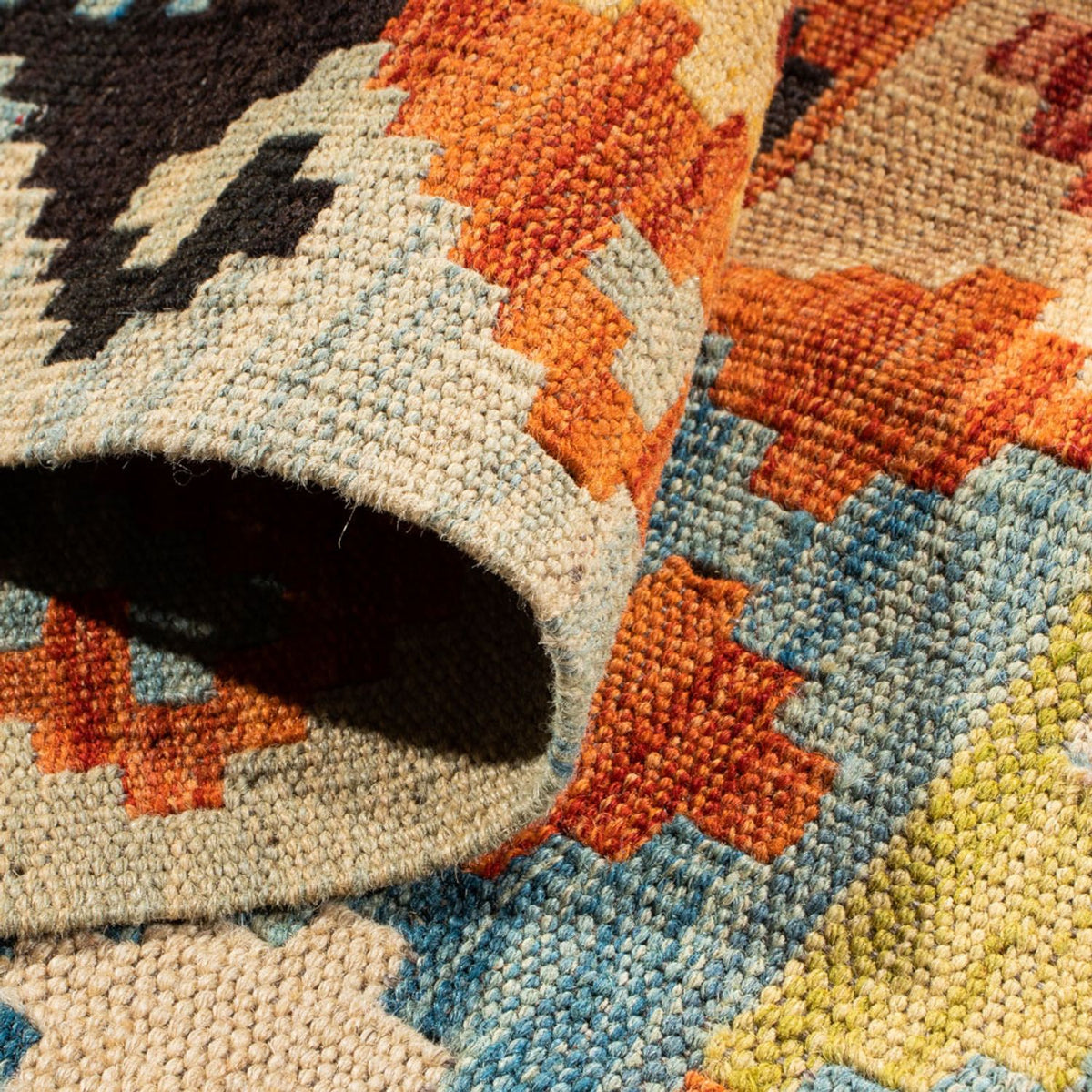 Kelim Rug - Splash - 89 x 63 cm - multicolored