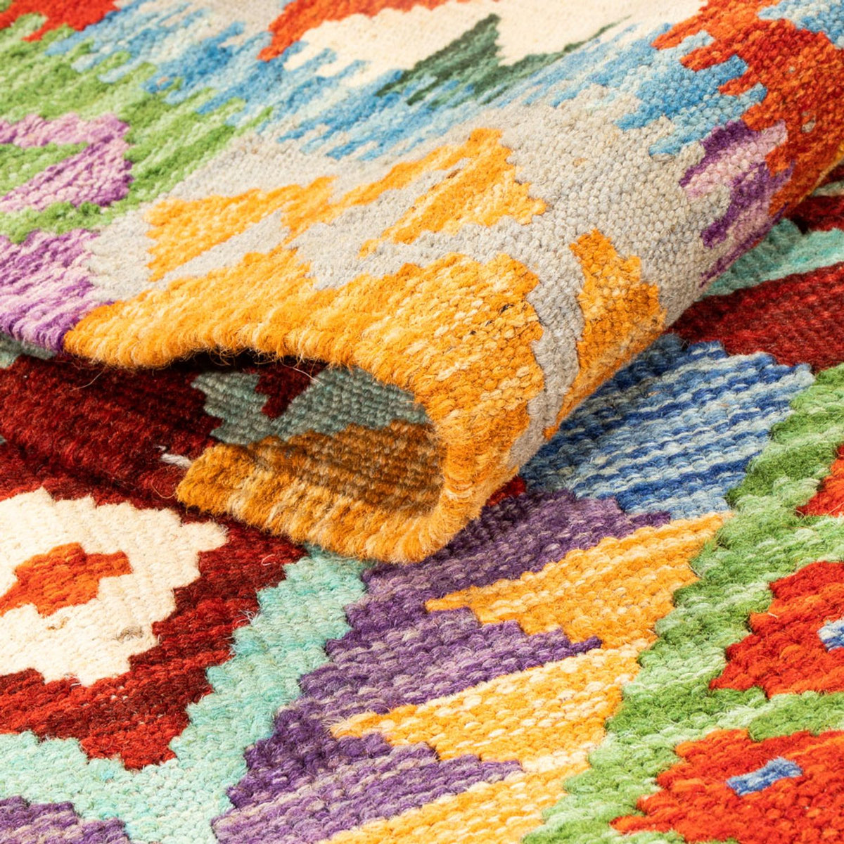 Runner Kelim Rug - Splash - 195 x 75 cm - multicolored