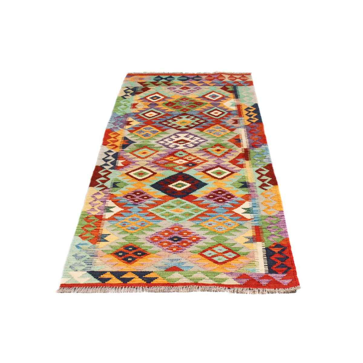 Runner Kelim Rug - Splash - 195 x 75 cm - multicolored