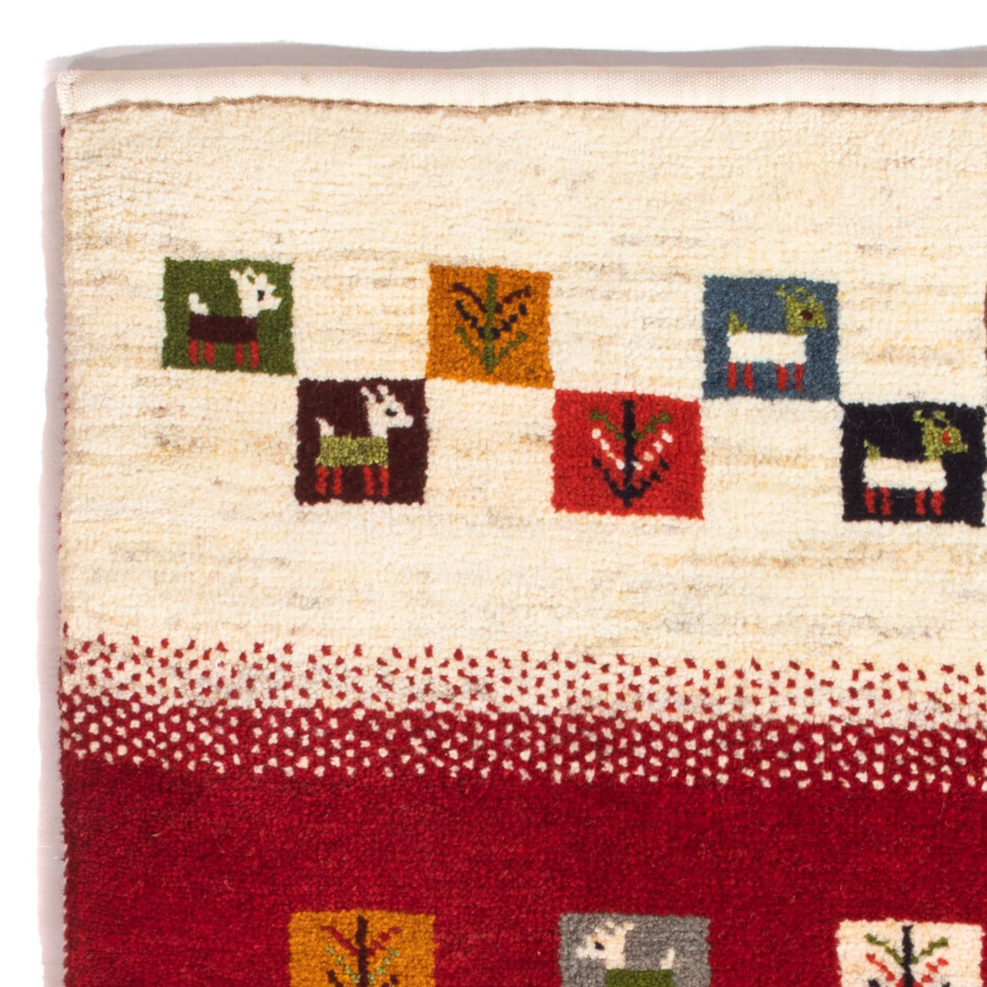 Persian Gabbeh Rug 90x66cm - Perserteppich Wollteppich