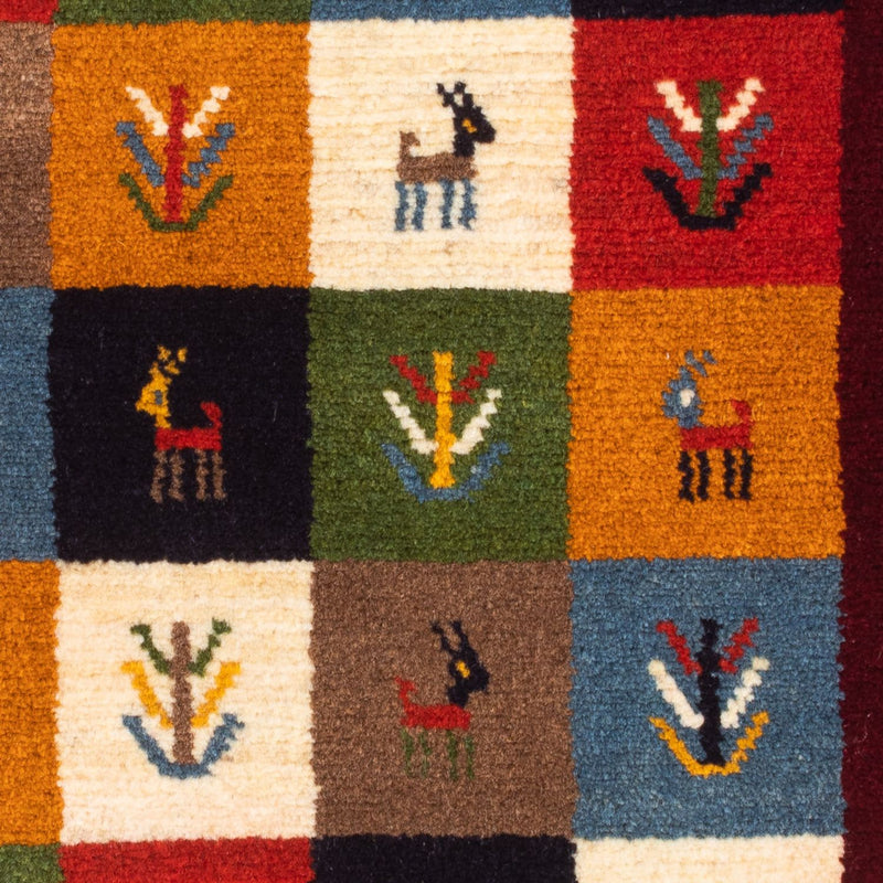 Gabbeh Persisch Teppich 88x61cm - Perserteppich Wollteppich
