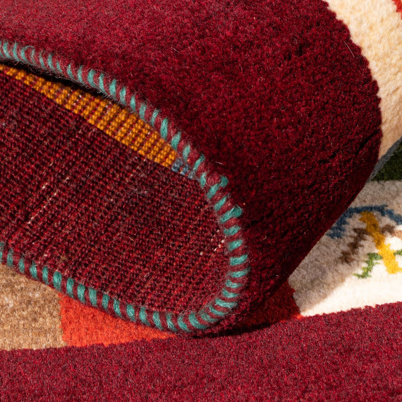 Gabbeh Persisch Teppich 88x61cm - Perserteppich Wollteppich