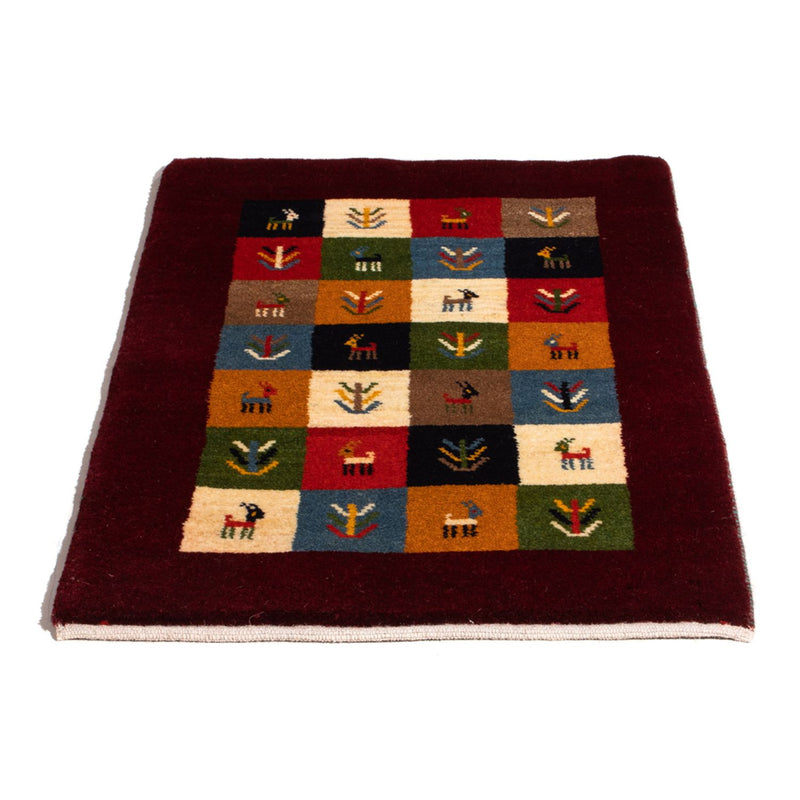 Gabbeh Persisch Teppich 88x61cm - Perserteppich Wollteppich