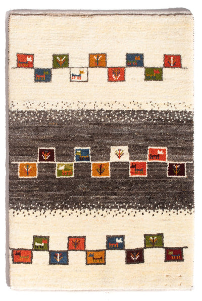 Persian Gabbeh Rug 63x92cm - Perserteppich Wollteppich
