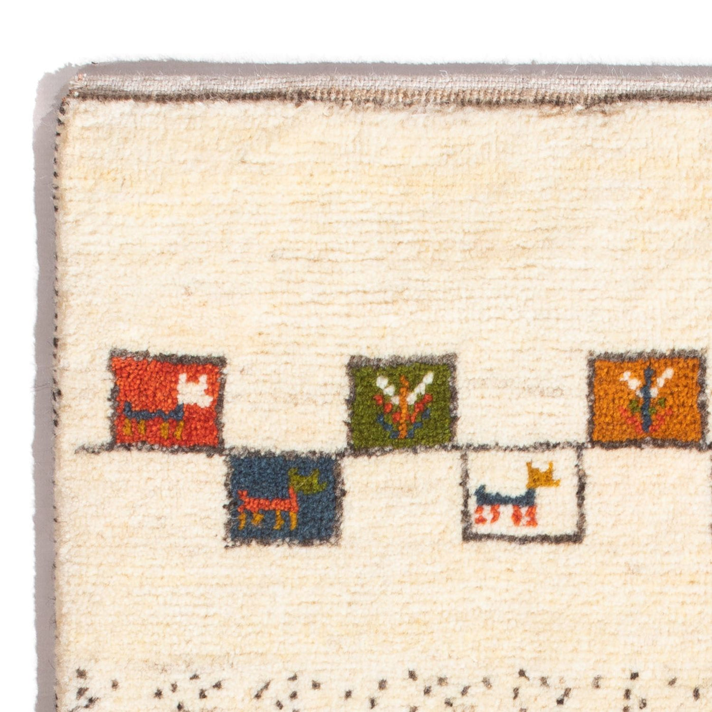 Gabbeh Persisch Teppich 92x63cm - Perserteppich Wollteppich