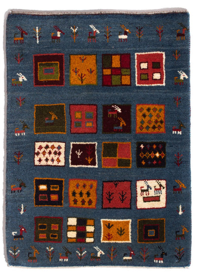 Persian Gabbeh Rug 65x90cm - Perserteppich Wollteppich