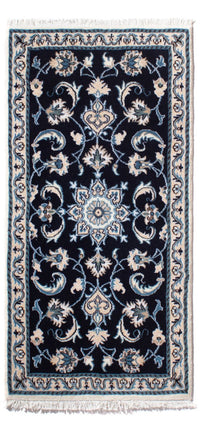 Perser Rug - Nain - 136 x 68 cm - dark blue