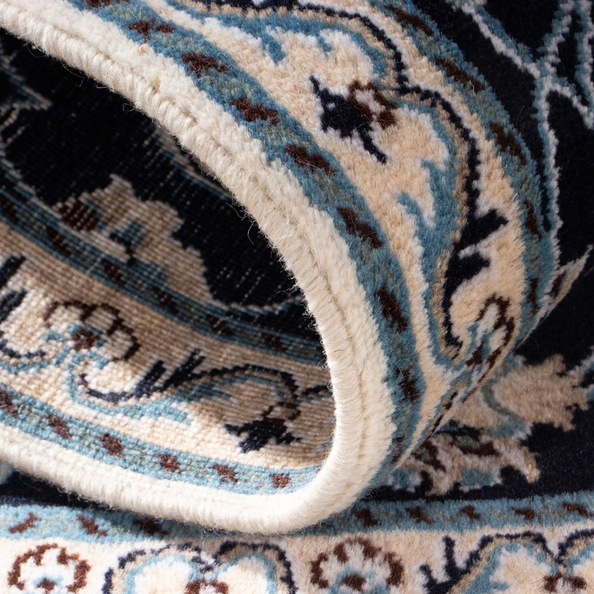 Perser Rug - Nain - 136 x 68 cm - dark blue