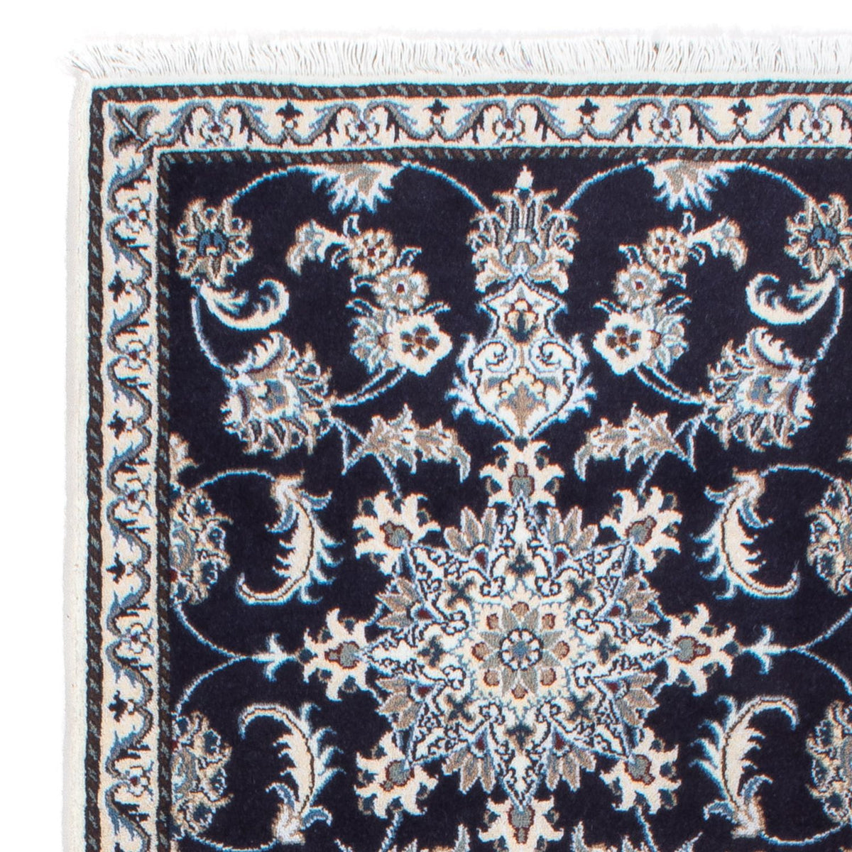 Runner Perser Rug - Nain - 200 x 79 cm - dark blue