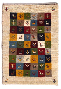 Gabbeh Persisch Teppich 90x62cm - Perserteppich Wollteppich – product image