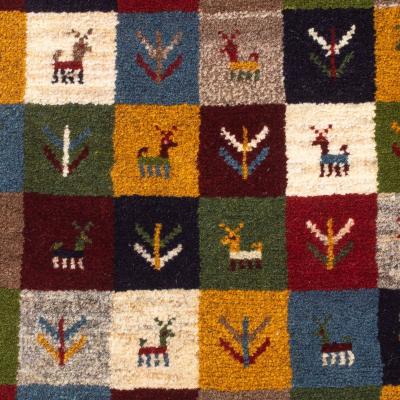 Gabbeh Persisch Teppich 90x62cm - Perserteppich Wollteppich