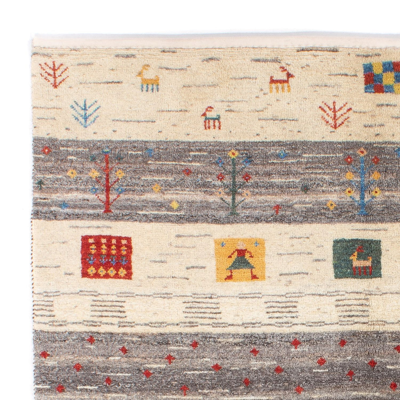 Persian Gabbeh Rug 187x148cm - Perserteppich Wollteppich