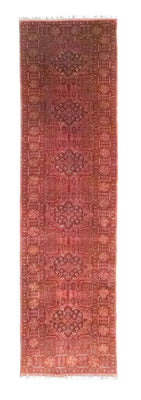 Runner Afghan Rug - Kunduz - 390 x 82 cm - red