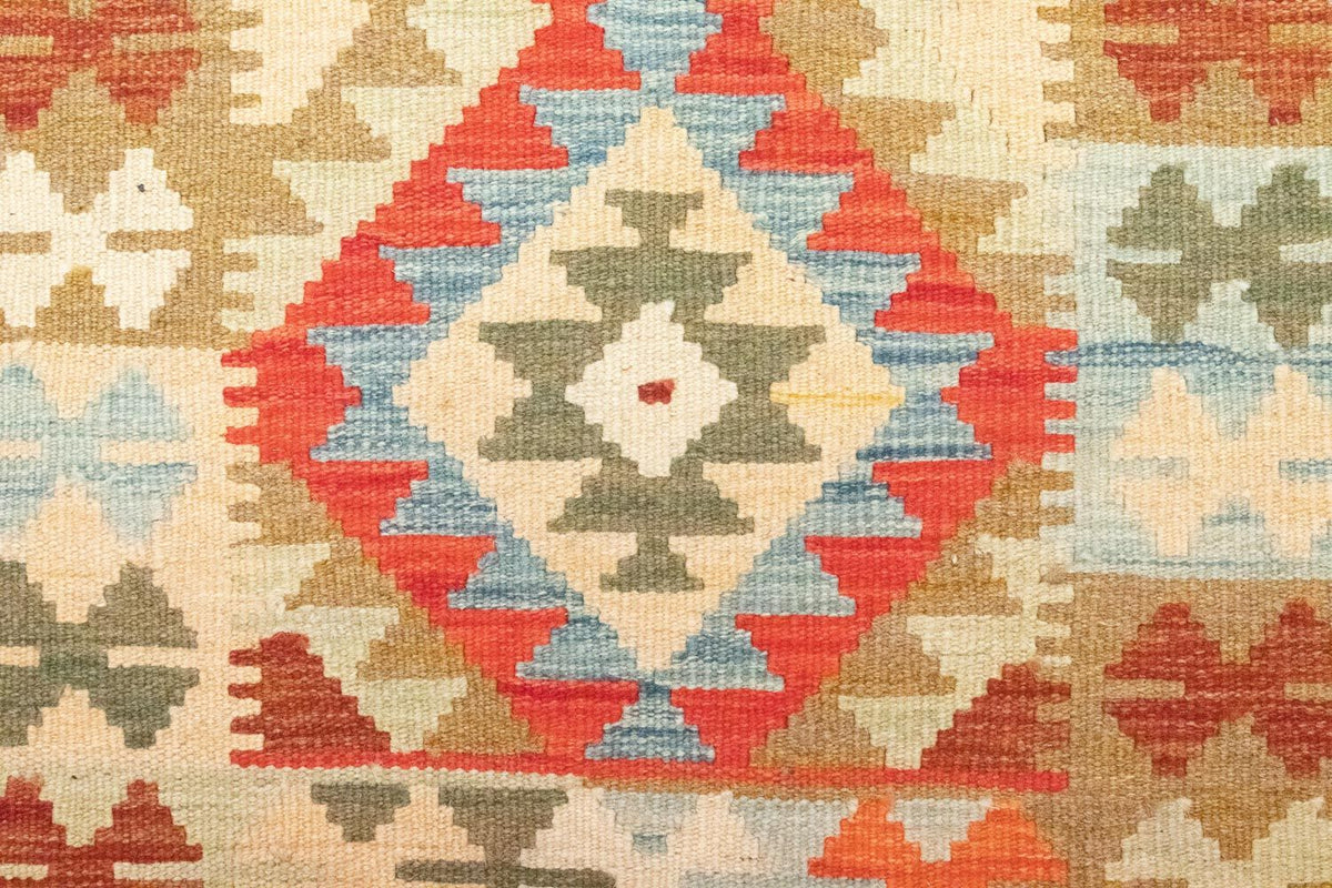 Runner Kelim Rug - Oriental - 396 x 81 cm - red