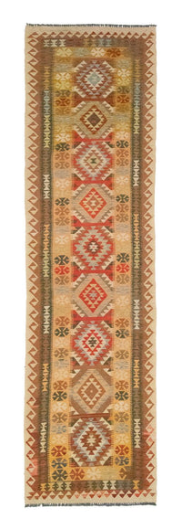Runner Kelim Rug - Oriental - 390 x 85 cm - brown