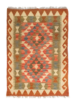 Kelim Rug - Oriental - 90 x 60 cm - orange